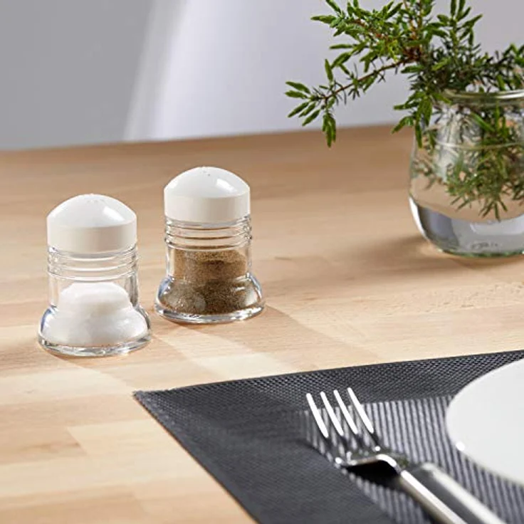 Westmark Salz- und Pfefferstreuer-Set, 2-tlg., Fassungsvermögen je 40 ml, Glas-Kunststoff, Paris-Standard, Transparent-Weiß, 63062270 – Bild 9