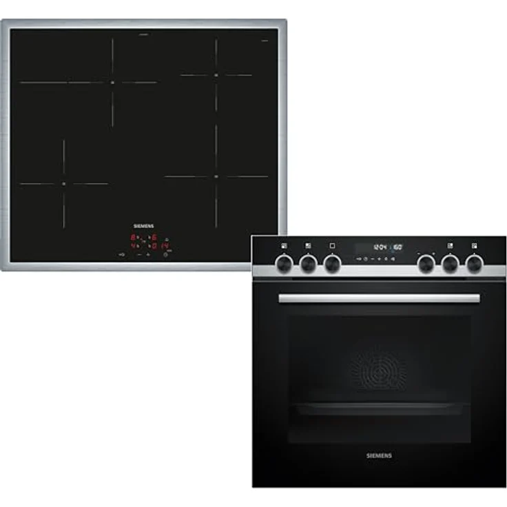 Siemens PQ521IB02 Herdset, Einbau-Herd HE578BBS4 mit 71 l Garraum, Induktions-Kochfeld EI645CFB6E, 9 Beheizungsarten und activeClean® Selbstreinigungs-Automatik – Bild 1