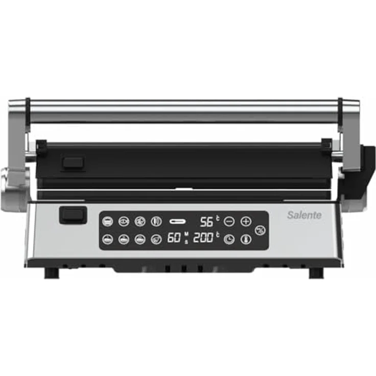 SALENTE FlamePro Kontaktgrill, Elektrogrill mit externem Temperaturfühler, 2200 W, 8 Programme, antihaftbeschichtete Grillplatte, abnehmbare Platten, für fettfreies Grillen – Bild 3