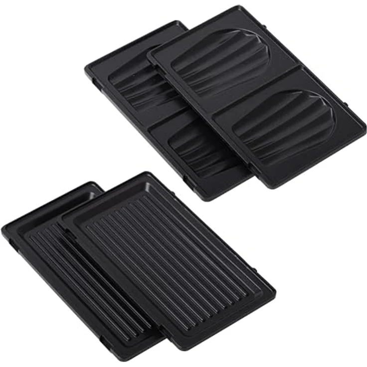 Adler 2-in-1-Sandwichmaker AD 3070, Kontaktgrill, 1100W, antihaftbeschichtet, weiß – Bild 8