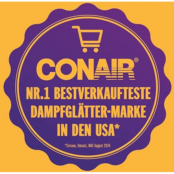 Conair Turbo ExtremeSteam Dampfglätter, 5 Dampfeinstellungen, Dampfleistung 25g/Min, schnelle Aufheizzeit, 3 Aufsätze für feine und schwere Stoffe, weiß/beige – Bild 2