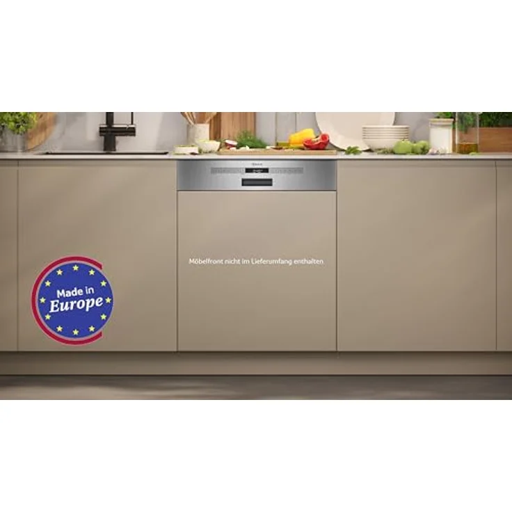 NEFF S145EVS04E Geschirrspüler integrierbar, 60 cm, gebürsteter Stahl mit Besteckschublade und Favoritentaste – Bild 2