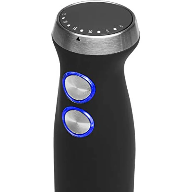 Princess 221221 XL Stabmixer, 1000 Watt, inkl. Schneebesen, Mixbecher, Zerkleinerer-Aufsatz, silber, schwarz – Bild 6