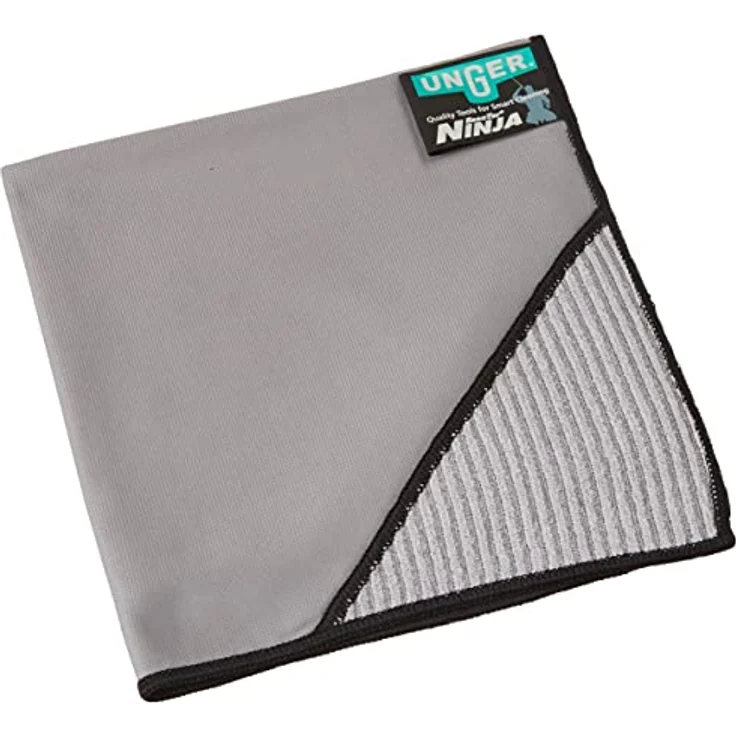 Unger MN40H Fenstertuch ErgoTec Ninja MicroWipe 40x40 cm sehr hochwertiges Fenstertuch mit abrasiven Ecktaschen – Bild 2