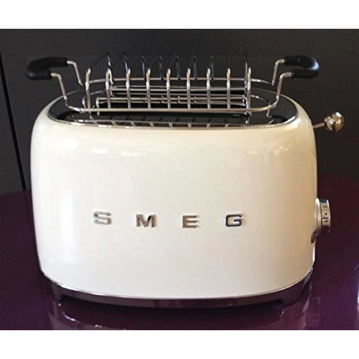 Smeg Brötchen-Röstaufsatz TSBW01, Metall, Chrome-Schwarz, Small – Bild 2