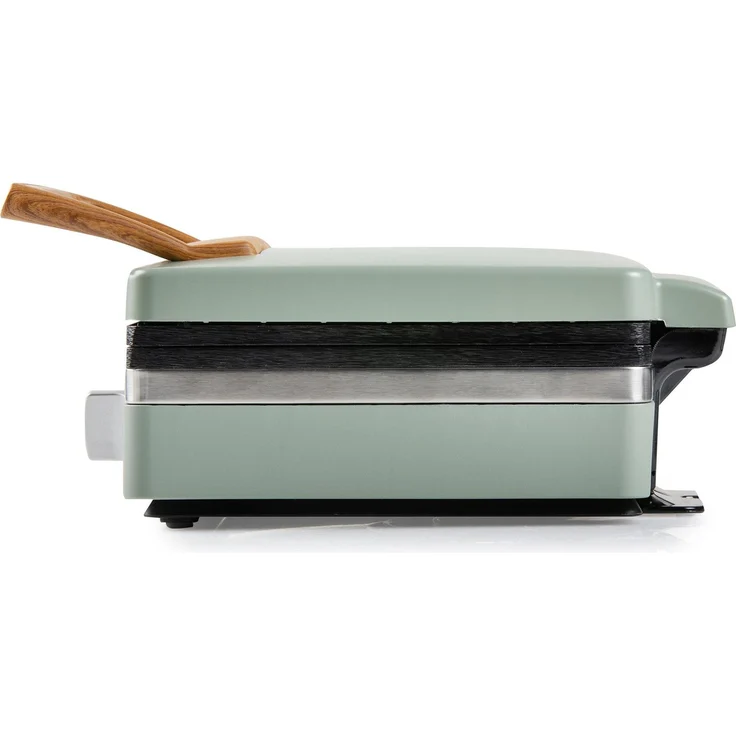 Domo DO9273W, Waffeleisen für belgische Waffeln mit 1400 Watt, einstellbarem Thermostat und antihaftbeschichteten Backplatten, Grün