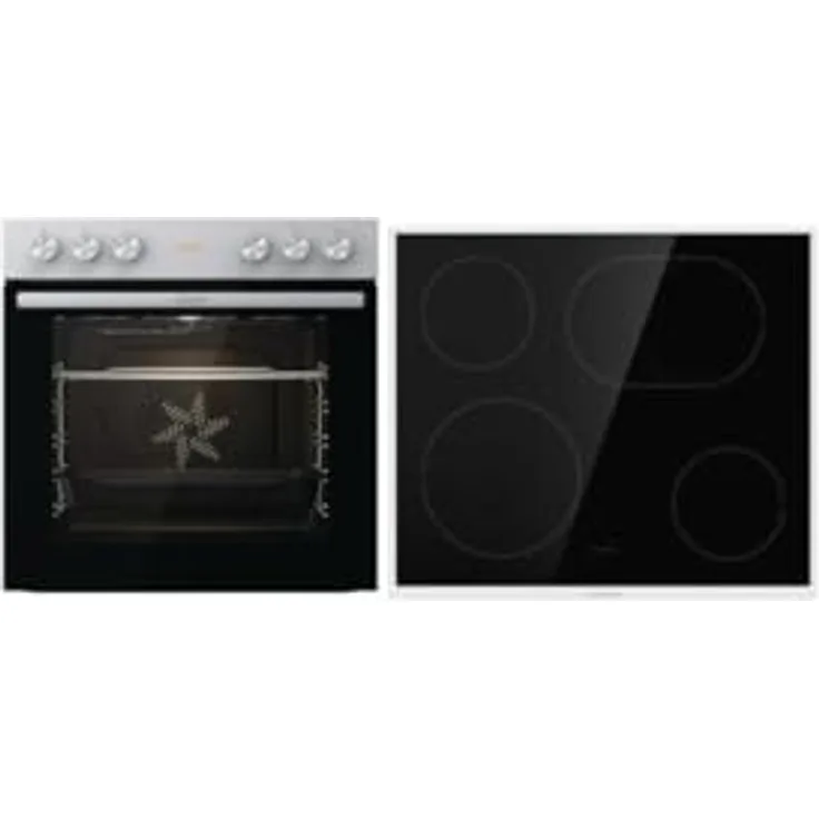 Gorenje EB-Herdset-Hi-Light BC6715E02XK+ECD643BX Duo Set CX com, Einbaubackofen mit Schwarzem HiLight-Kochfeld
