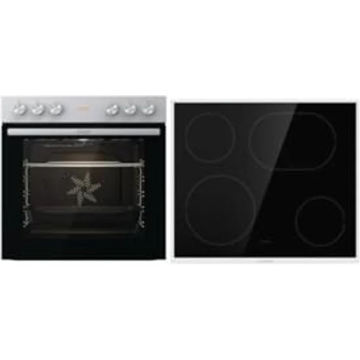 Gorenje EB-Herdset-Hi-Light BC6715E02XK+ECD643BX Duo Set CX com, Einbaubackofen mit Schwarzem HiLight-Kochfeld – Bild 1