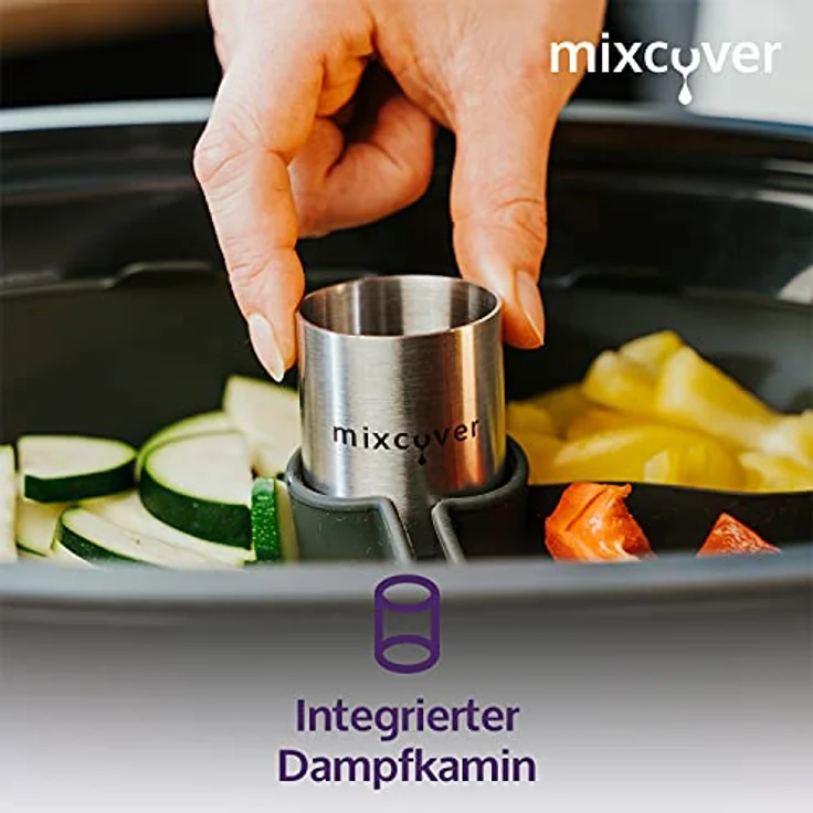 Mixcover Küchenmaschinen-Adapter mixcover Garraumteiler (HALB) für Monsieur Cuisine Connect & Smart Dampfgarraum – Bild 5