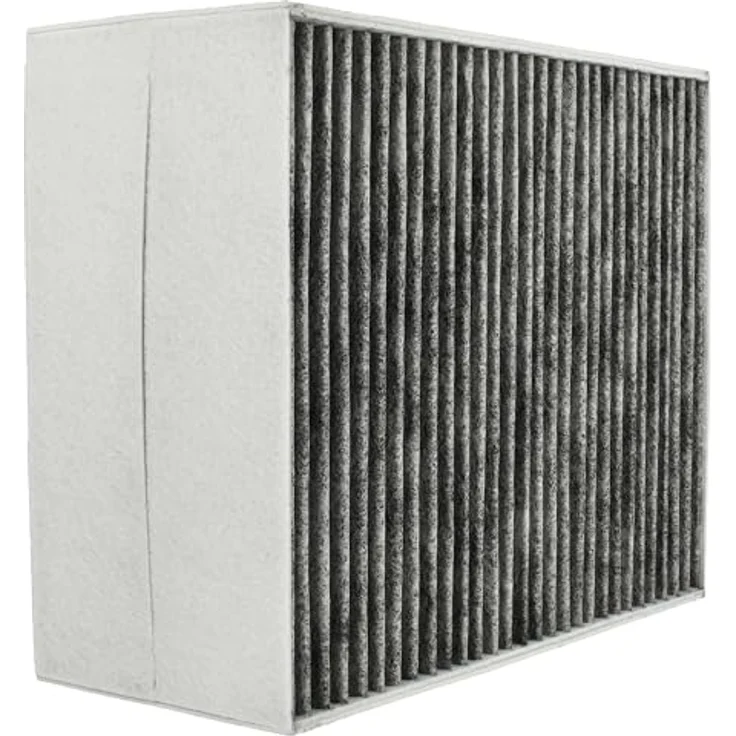 VHBW Aktivkohlefilter kompatibel mit Siemens LF21BB550/01, LF21BB550, LF21BA582W/01, LF21BA582/02 - 22,7 x 18,9 x 10 cm, weiß/grau - für Umluftbetrieb – Bild 2
