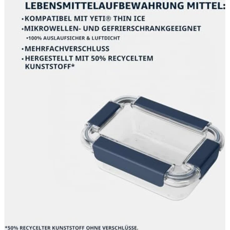YETI Frischhaltedose Mittel, Navy - Auslaufsicher, luftdicht und mikrowellengeeignet, aus robustem Tritan Renew Kunststoff – Bild 5