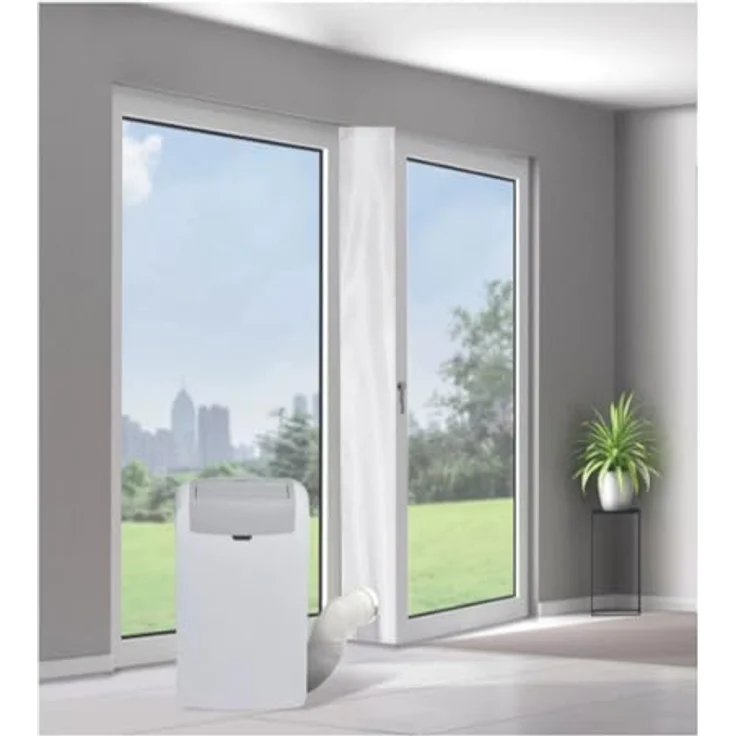 Whirlpool Universal Tür-/Fenster-Kitt, Dichtungsset für mobile Klimaanlagen, Weiß, für Fenster bis 140 cm und Türen bis 220 cm – Bild 6