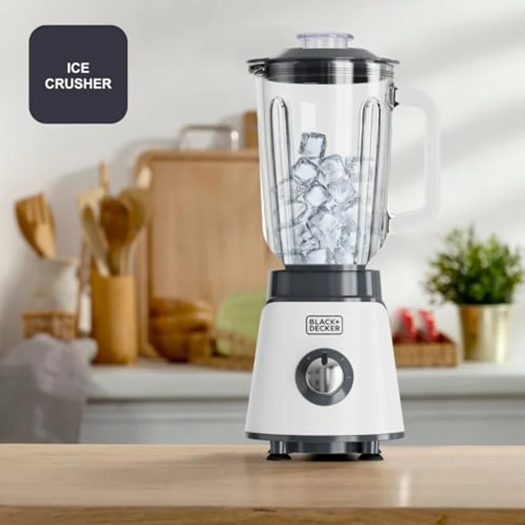 Samsonite BLACK+DECKER Jar Blender 1000W, Standmixer, Weiß mit leistungsstarkem Motor und elegantem Design – Bild 6