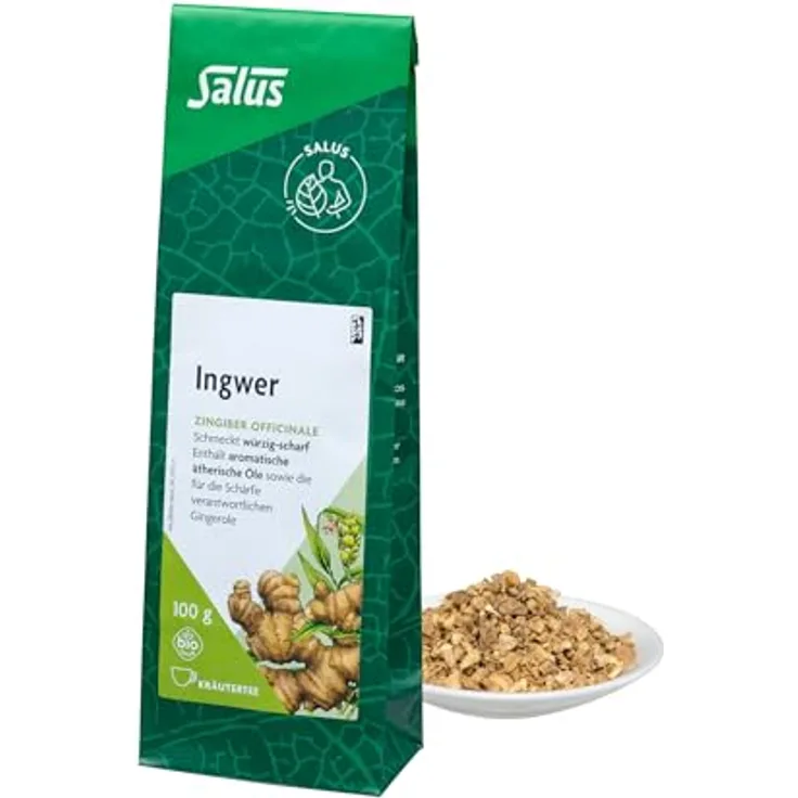 SALUS Bio Ingwer Gewürztee Zingiber officinale, 100 g - aromatisch und belebend