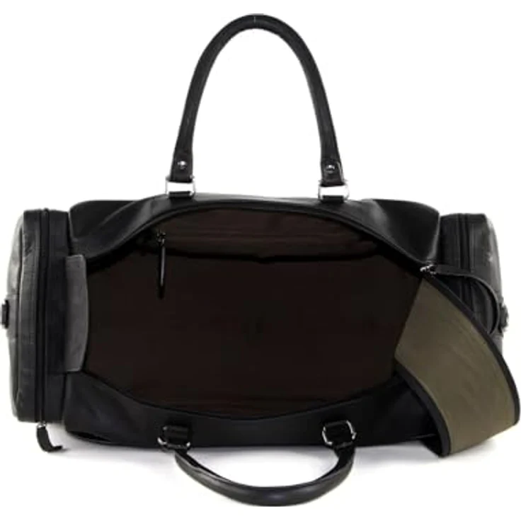 Strellson Hyde Park Reisetasche, 58 cm, 100% Leder, schwarz – Bild 5