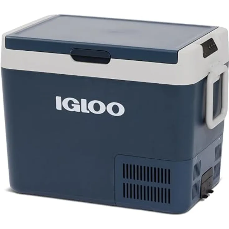 Igloo ICF 40 Kompressorkühler, tragbarer Kühlschrank und Gefrierschrank mit Temperaturbereich von -18 °C bis 22 °C, 12/24 V DC und 240 V AC, digitales Display