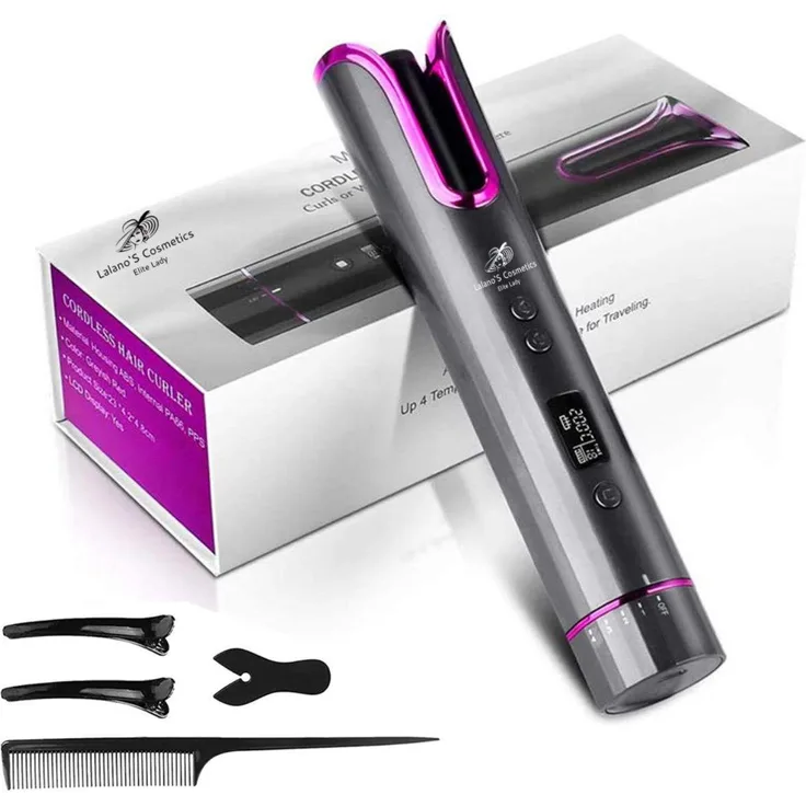 Lalano`S Cosmetics Smart Hair Curler (Lockendreher) mit Keramik Beschichtung und doppelter Hitzeisolierung, automatisch und kabellos