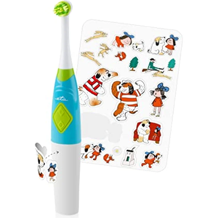eta Elektrische Kinderzahnbürste Zubnicka, ETA129490070, mit 2 Aufsteckbürsten – Bild 4