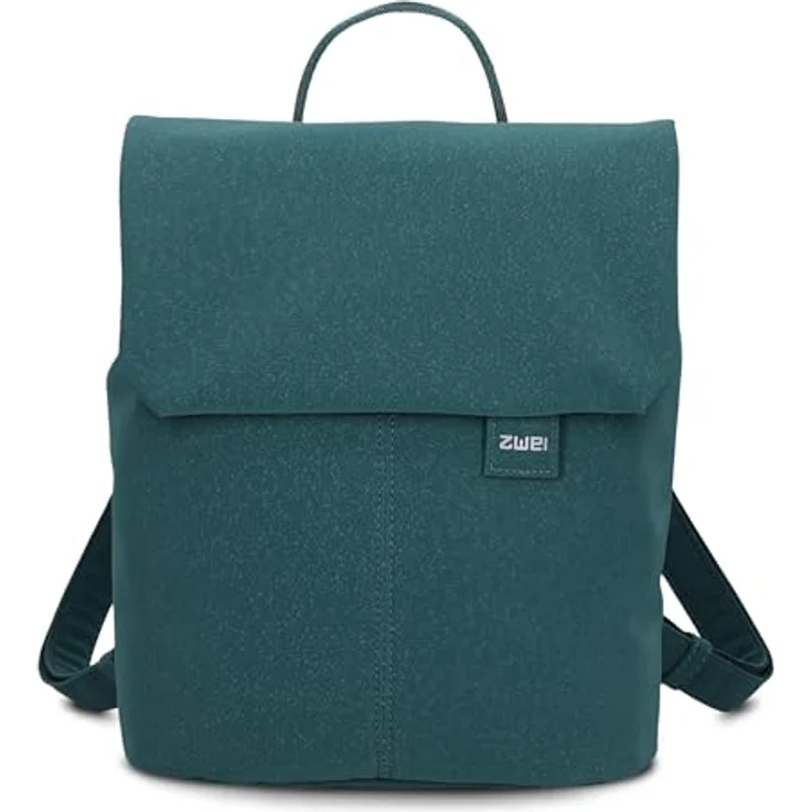 Zwei Mademoiselle.M City Rucksack, 29 cm, petrol, 100% Polyurethan, 24 cm x 13 cm – Bild 4