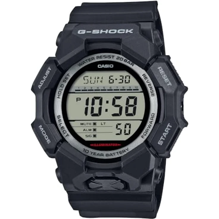 Casio G-Shock Classic Herren-Digitaluhr Schwarz GD-010-1ER, Kunststoffarmband, Mineralglas – Bild 2