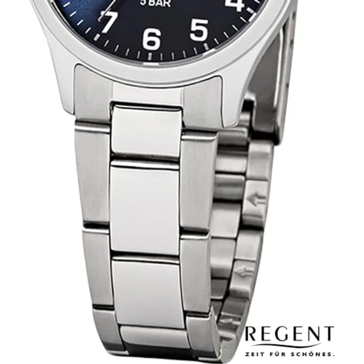 Regent Armbanduhr Damen F 1325, Quarzuhr, 29 mm, silber – Bild 3