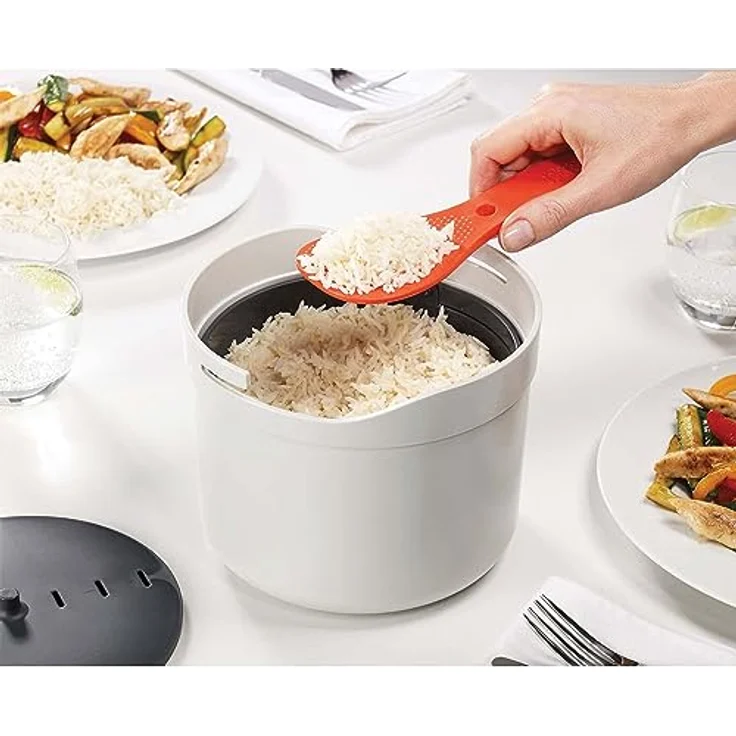 Joseph Joseph M-Cuisine - Mikrowellen Reis- und Getreidekocher - schwarz-weiß – Bild 3