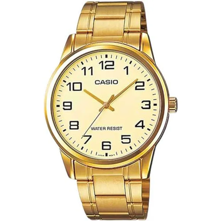 Casio Mtpv001g9b Watch One Size, Gelbgold/Champagner, Armbanduhr