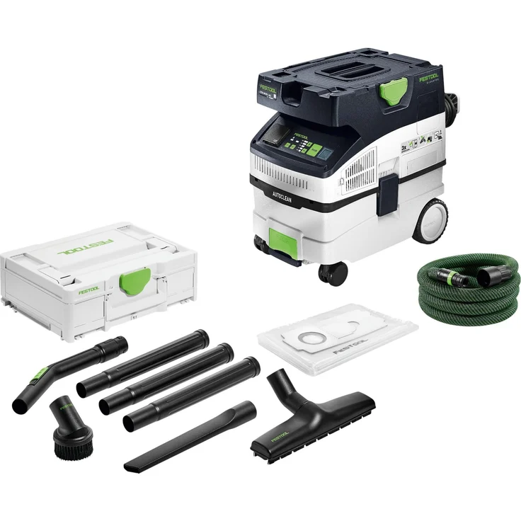 Festool CTH MIDI I AC CLEANTEC Absaugmobil 1200 W, 15 l Staubklasse H, Bluetooth®-Technologie und Standard Reinigungsset