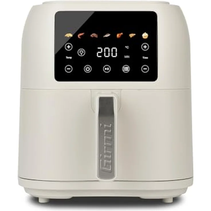 Girmi FG9201, Heißluftfritteuse mit 8 l Fassungsvermögen, 200 °C, digitalem Touch-Display, 1700 W – Bild 1