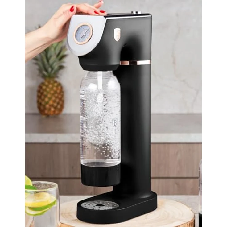 BERLINGER HAUS Sodabar Soda Maker + 2 Bottles Black Rose Collection | Umweltfreundlich und Benutzerfreundlich – Bild 3