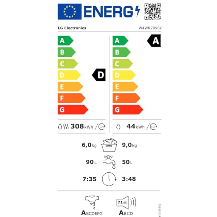 LG W4WR7096Y, Waschtrockner mit AI DirectDrive®, Inverter DirectDrive® und Steam Funktion, Weiss – Bild 11