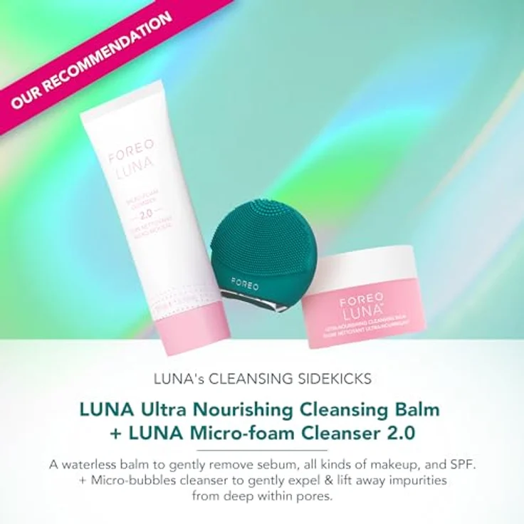 FOREO Elektrische Gesichtsreinigungsbürste LUNA™ 4 go, Personalisierte Reinigung & straffende Massage, USB-Ladung, Blau – Bild 4
