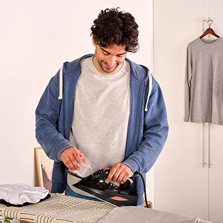 Black + Decker BXIR300E Dampfbügeleisen, 3000 W, Keramik, Schwarz – Bild 5