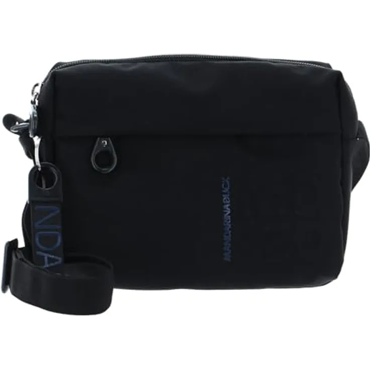 Mandarina Duck MD20 Small Crossover, legere Umhängetasche aus robustem Polyester, Schwarz, 22x17x9,5 cm
