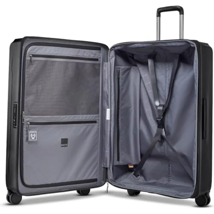 Stratic PHOENIX SL Trolley L, 76 cm erweiterbar, 4 Doppelrollen, Hartschale im Streifendesign, TSA-Zahlenschloss – Bild 6