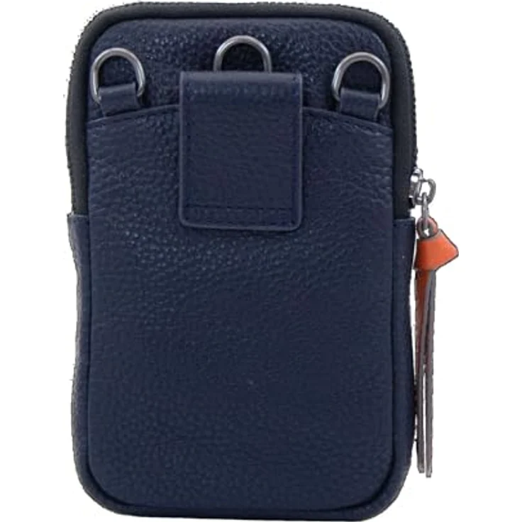Braun Büffel Novara Umhängetasche, Leder 10 cm, blau, mit abnehmbarem und längenverstellbarem Riemen – Bild 4