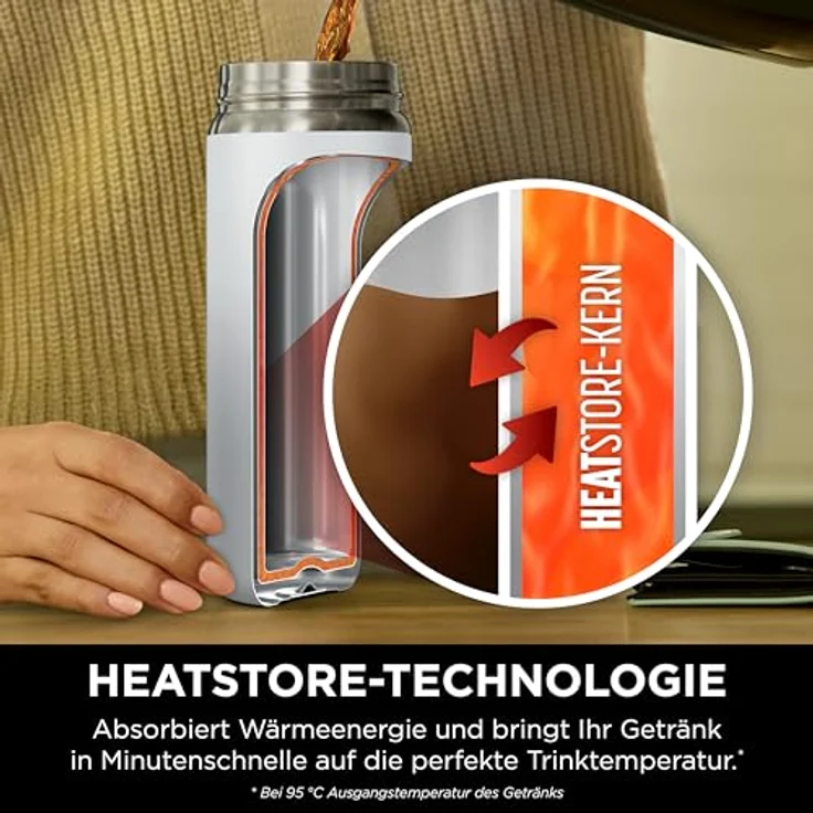 Ninja 400 ml Sip Perfect Thermosflasche für Heißgetränke, BPA-frei, spülmaschinenfest, auslaufsicher, Weiß, DW1603EUUKWH – Bild 3