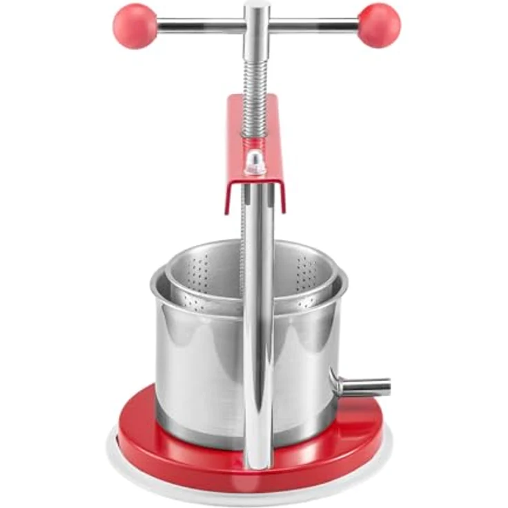VEVOR Obstweinpresse Apfelmühle (1,65 L) mit 2 Edelstahlfässern, manueller Entsafter und robustem Design für gesunden Saft – Bild 11