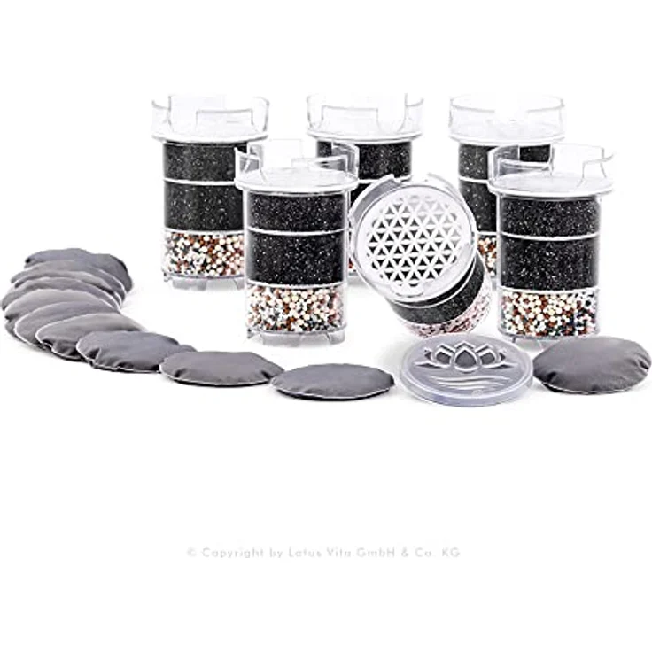 Lotus Vita Wasserfilter Ersatz Jahres Paket - 6 x Filter 12 x Kalkpad für ESPRIT, LOTUS, FAMILY, ONE, NATURA PLUS – Bild 1