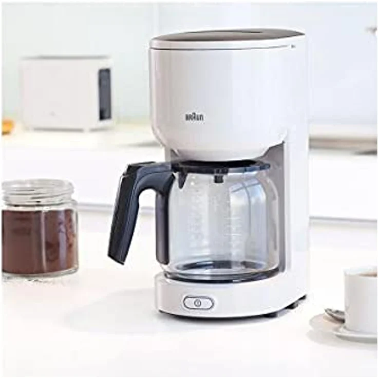 Braun KF 3120 WH Filterkaffeemaschine, Kaffeemaschine für 10 Tassen Filterkaffee, Integrierter Wasserfilter, Tropf-Stopp, OptiBrew System, Weiß – Bild 5