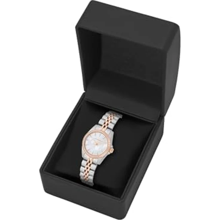 Rhodenwald & Söhne Quarzuhr Cassina silber/roségold, Edelstahl-Armband, Perlmutt-Zifferblatt, Obélisque-Zeiger, 5 ATM wasserdicht – Bild 9