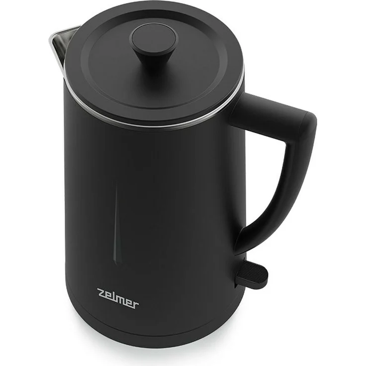 Zelmer ZCK8020B Wasserkocher 1,7 l 1500 W Schwarz mit 360°-Mittelkontaktstation und Überhitzungsschutz