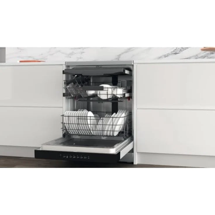 Whirlpool WH4FFC14BN6X, Freistehender Geschirrspüler mit 14 Maßgedecken, Edelstahl Schwarz, 44 dB, Energieeffizienzklasse A – Bild 6