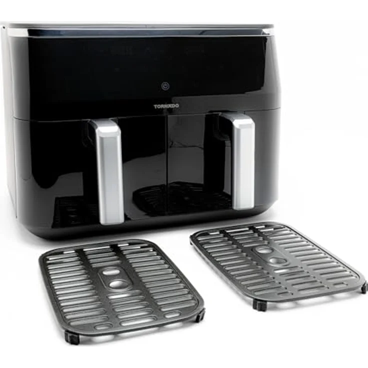 Tornado TAFT-1000-GS, Heißluftfritteuse mit Dual Zone, 2x 4,5 Liter, 3100 Watt, 12 automatische Programme, Sichtfenster mit Innenbeleuchtung – Bild 9