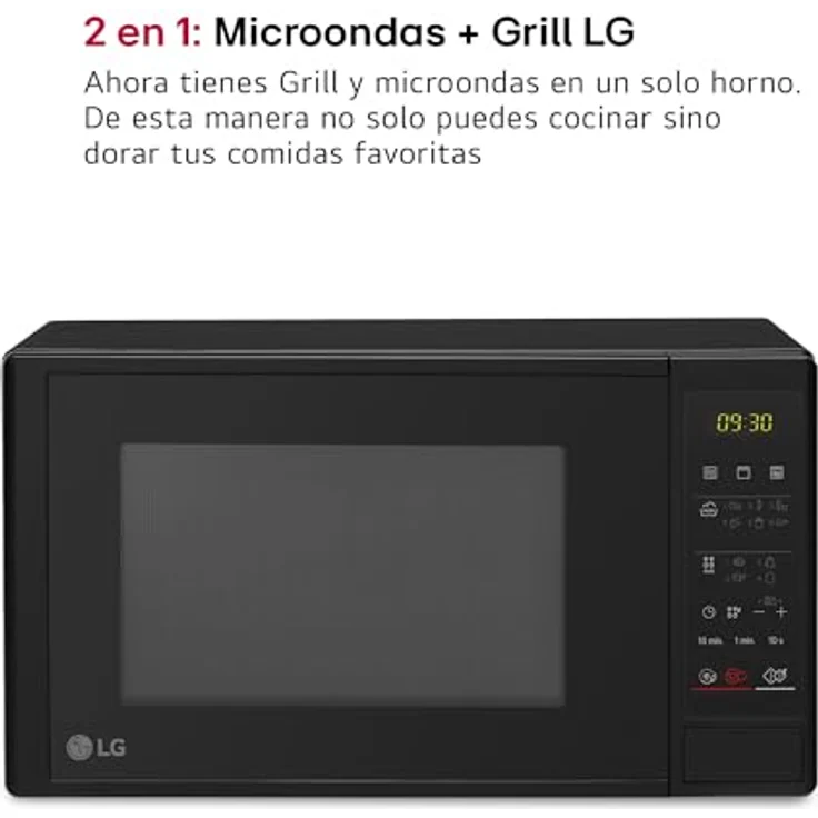 LG MH6042D Mikrowelle, Standgerät, 600 Watt, 20 L Garraum, LED-Display, 5 Leistungsstufen, schwarz – Bild 4