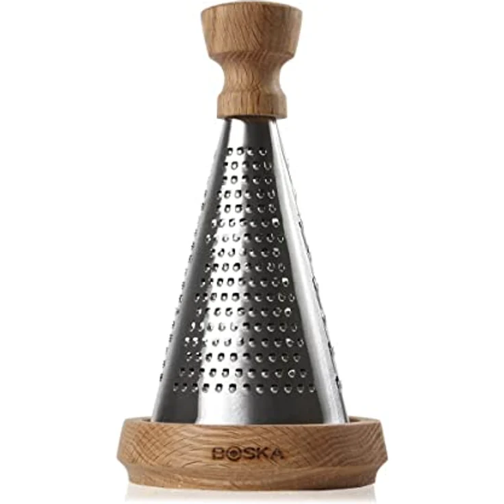 Boska Tischreibe Oslo-drie verschiedene Flächen-Edelstahl-Holz-Braun-Silber - 270 x 145 x 145 mm – Bild 2