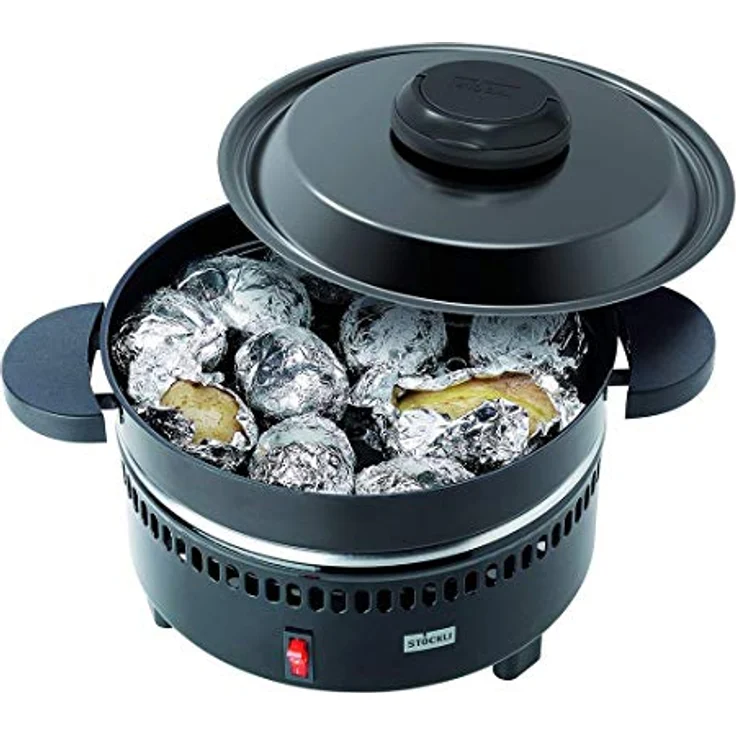 Stöckli 0086.02 Maronenofen, 500W, elektrisch, wärmeisolierte Griffe, schwarz – Bild 4