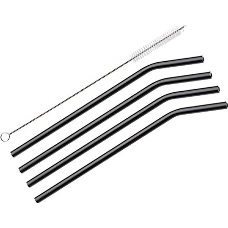 Cilio VETRO_KP0000150643 Trinkhalme, Schwarzes Glas