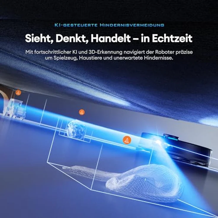 Ultenic T20 Pro Saugroboter mit Wischfunktion, 8000 Pa, Absaugstation 3,5 L, AI-gestützte Laser-Hindernisvermeidung, APP-Bedienbar – Bild 3