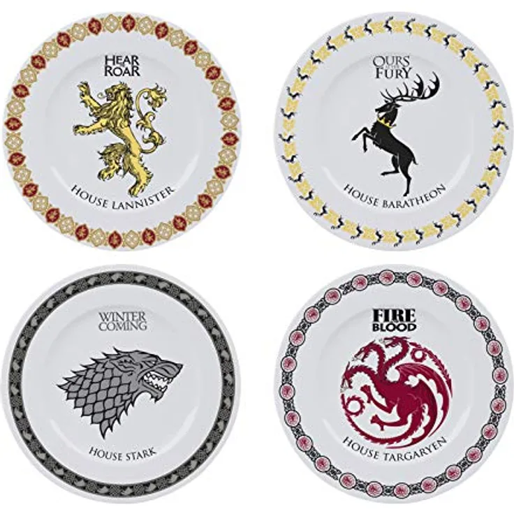 ABYSTYLE - GAME OF THRONES - Set mit 4 Tellern - Familienembleme